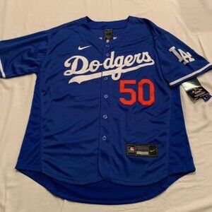 Mookie Betts #50 Los Angeles Dodgers  Blue Jersey